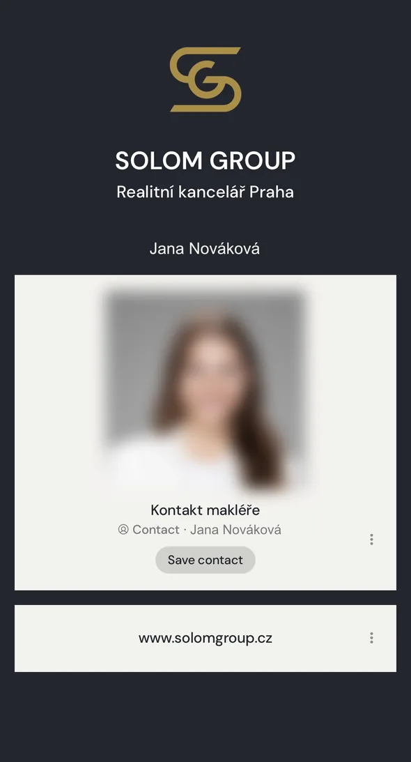 Linktree profil makléře ve značce SOLOM GROUP